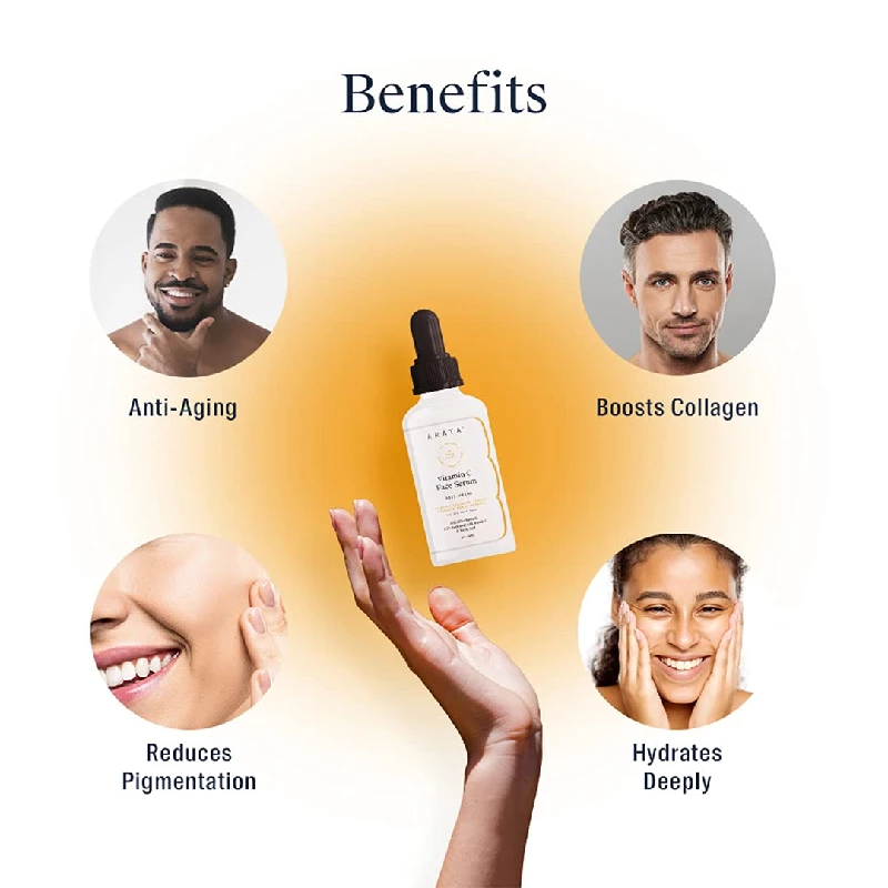 Arata Vitamin C Face Serum For Glowing Skin, 30 ml-4.webp